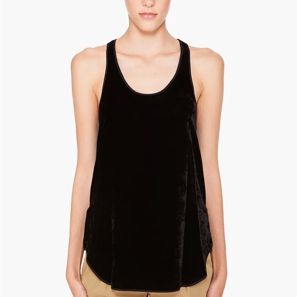 NWT Theory Pestonia V Crushed Velvet Tank